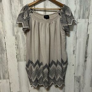 Women's Boho Embroidered Off-Shoulder Top